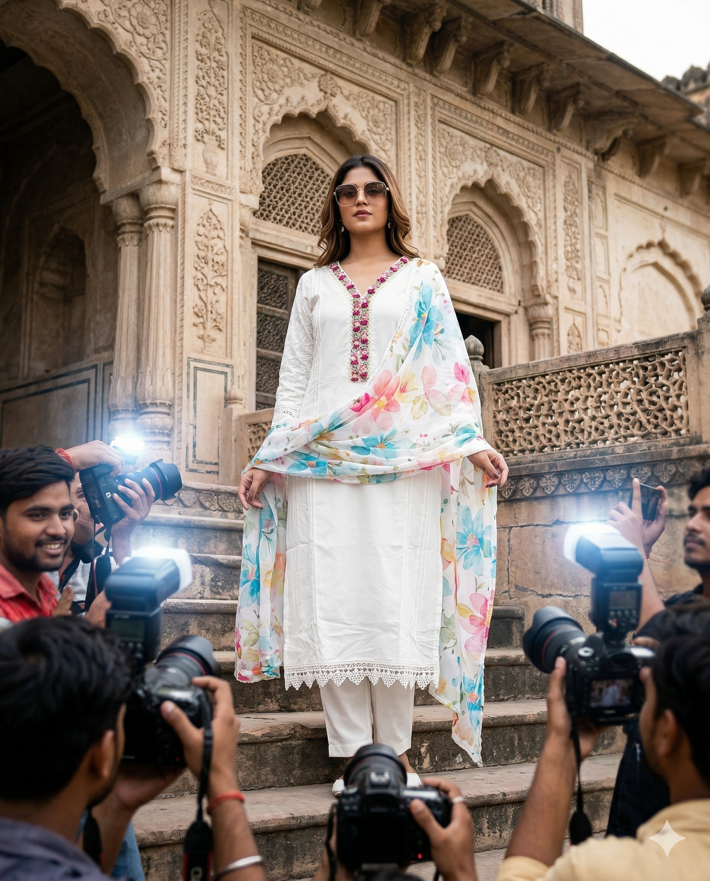 maslin silk kurti set