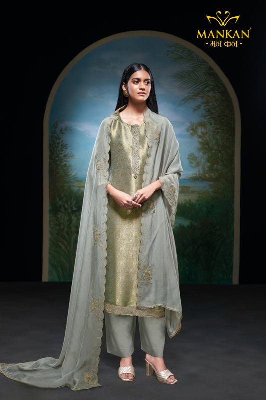 Pure jacquard Silk Suit Fabric (Unstitched Suits)