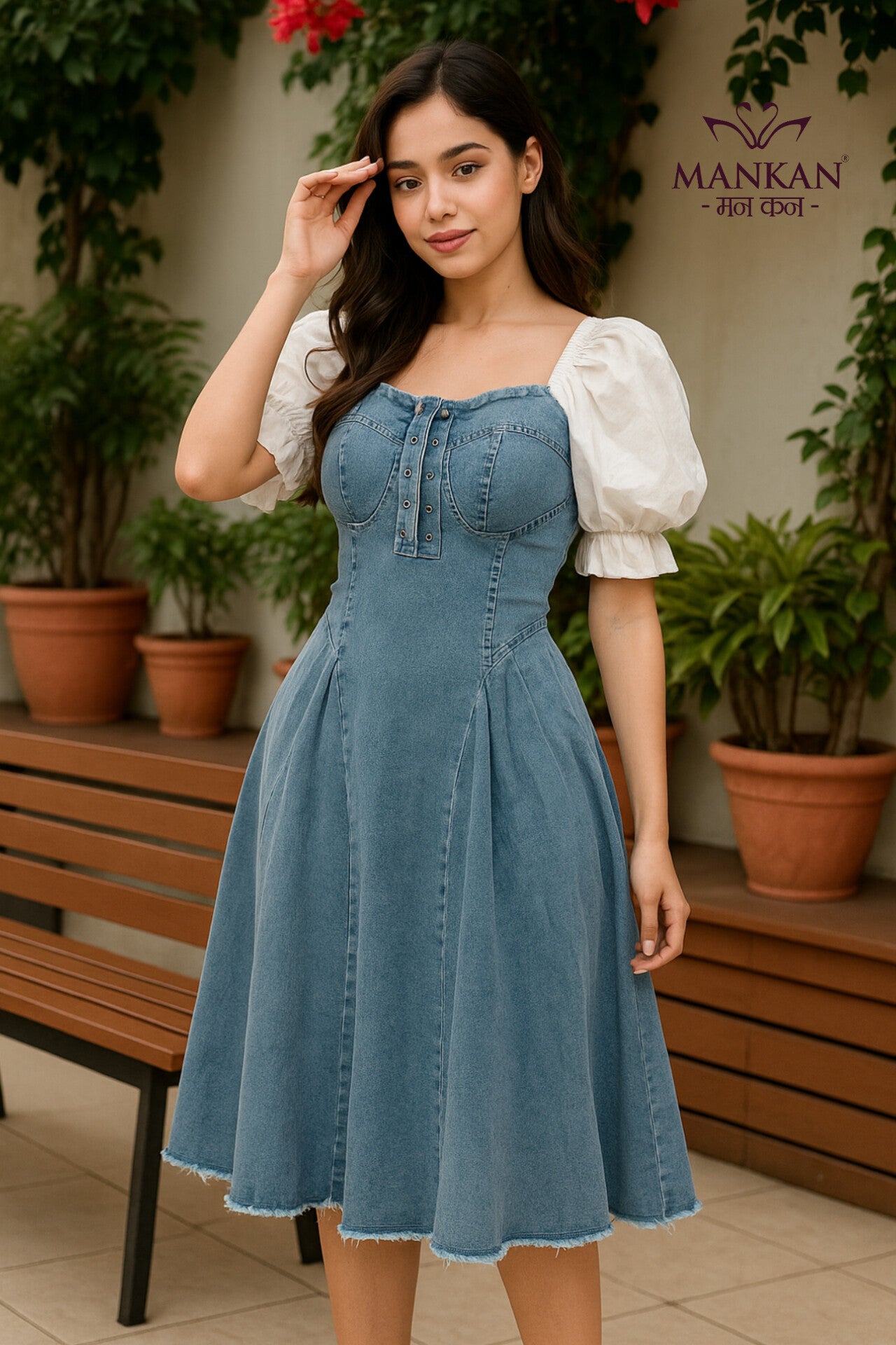 Denim Western Dress