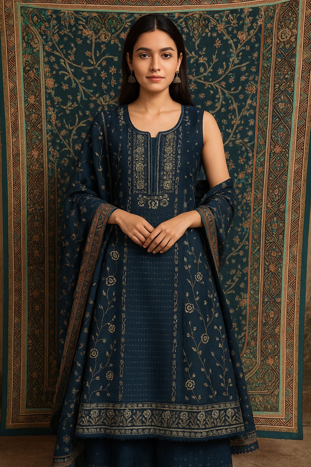 Kurti Set's on Sequence Work with Pakistani Print sequence work Georgette Dupatta