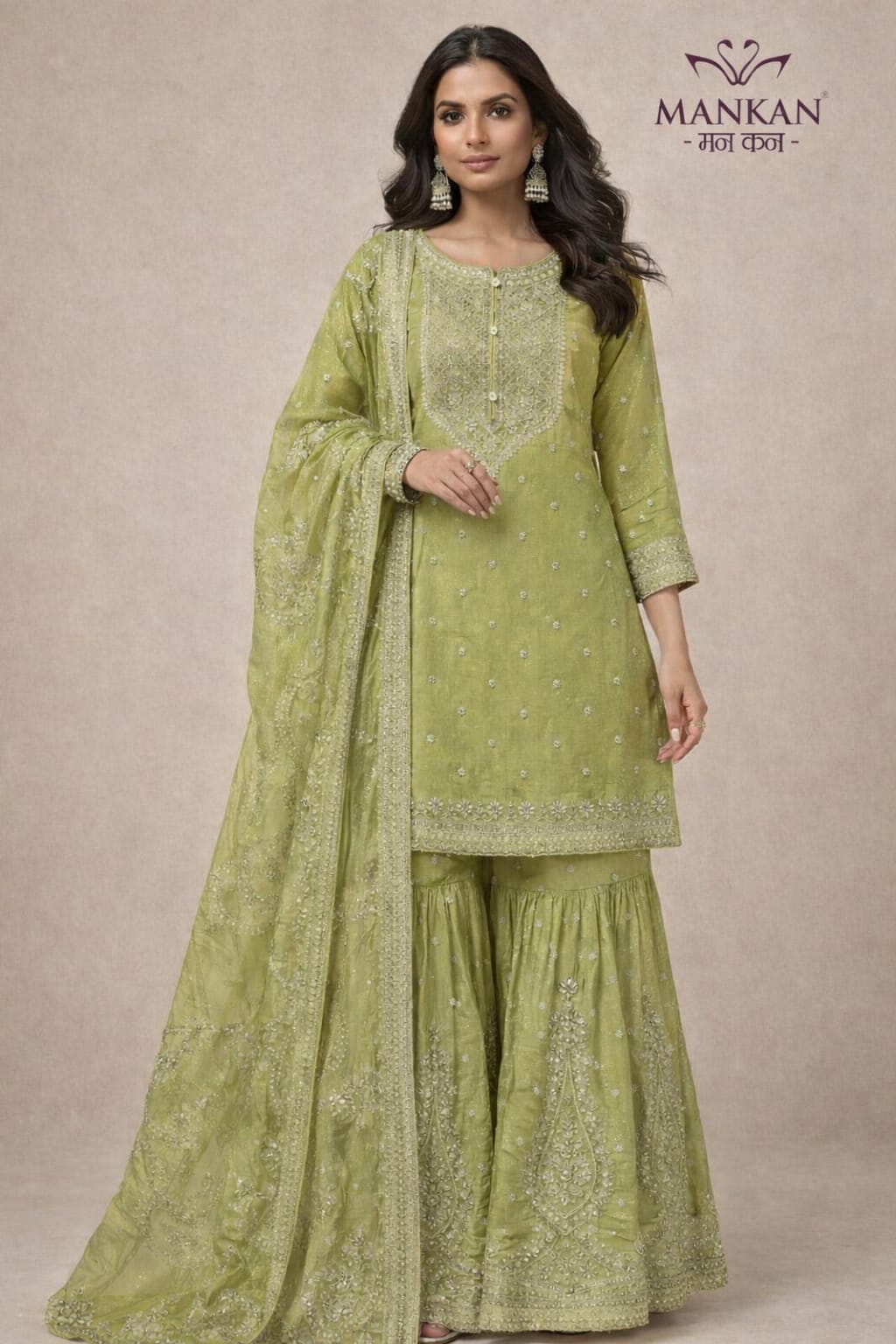 Sharara Set's Hand Work with zari work