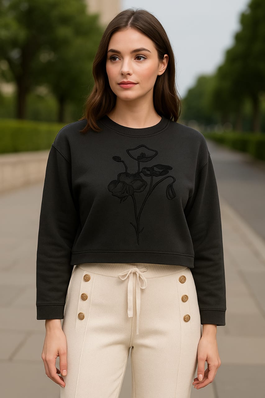 Top with thread work and pant with gold metal button set