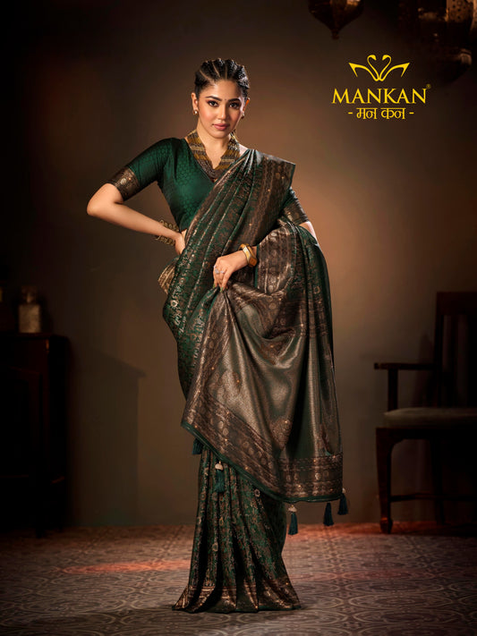 Self Viewing Saree with Swarovski Work
