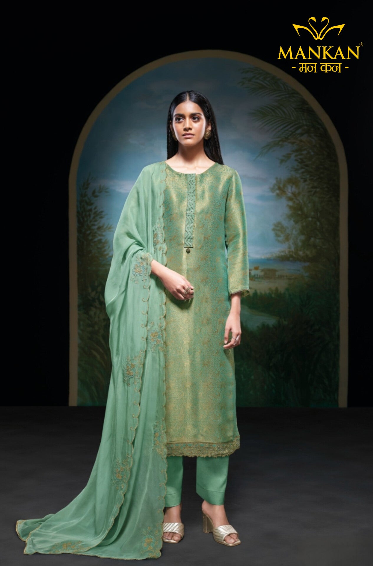 Pure jacquard Silk Suit Fabric (Unstitched Suits)