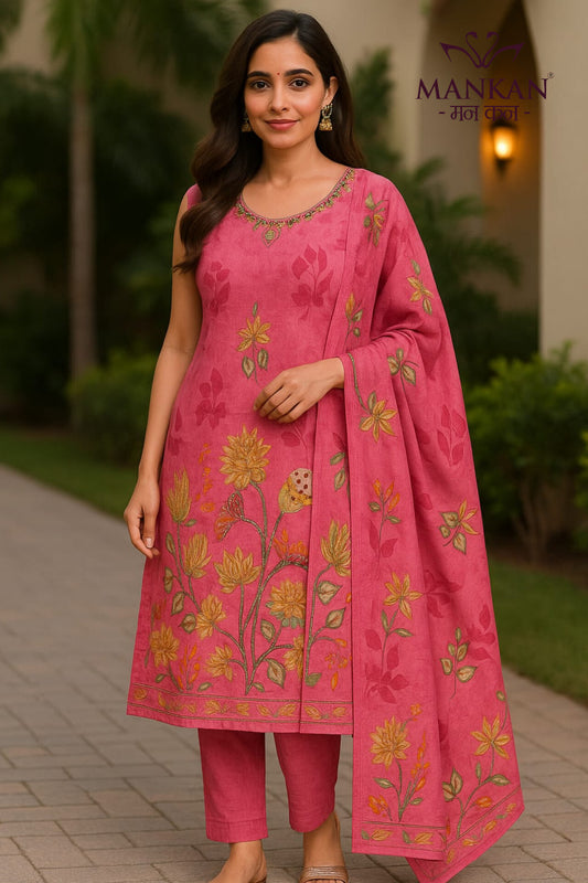 Floral print kurti set