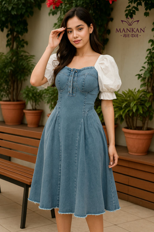 Denim Western Dress