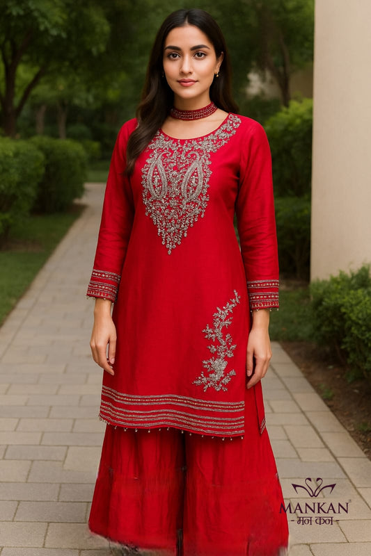 Dola Silk Kurti Set's With Hand Work