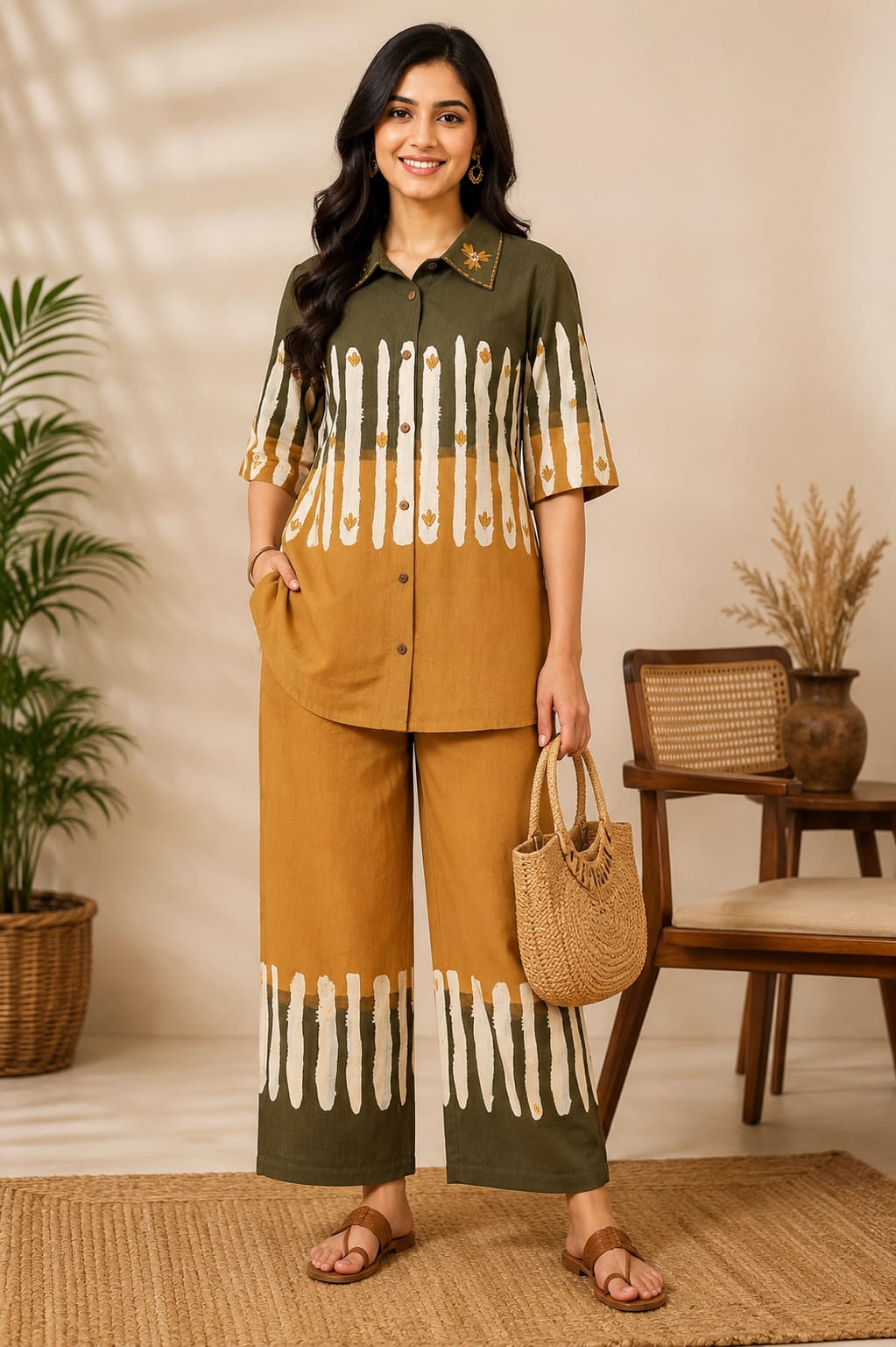 Khadi Cotton Cord Set
