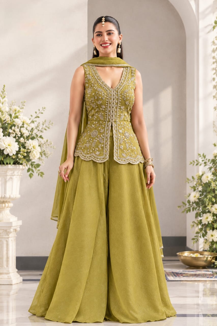 Short Kurta With Plazzo